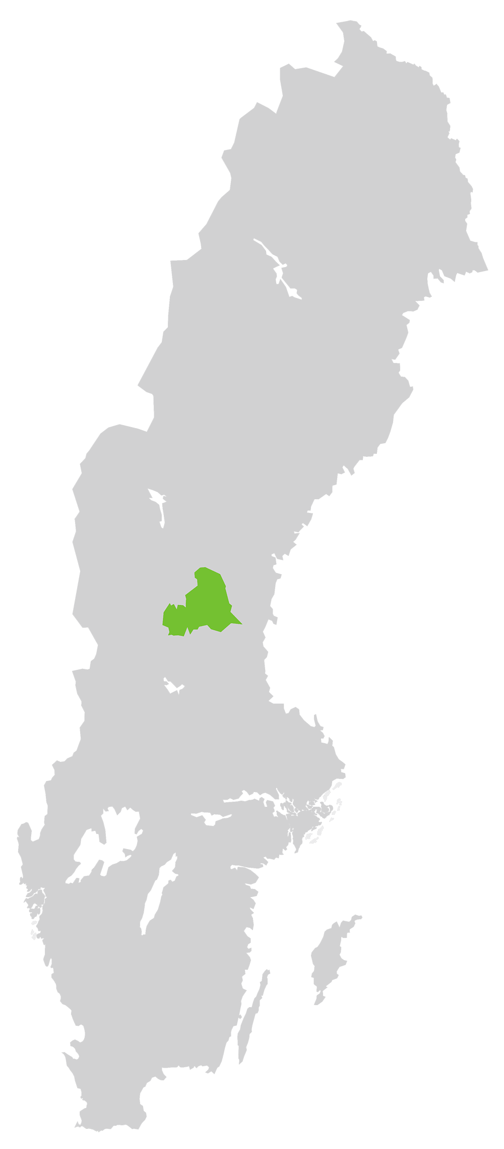 Ljusdals kommuns läge på Sverigekartan