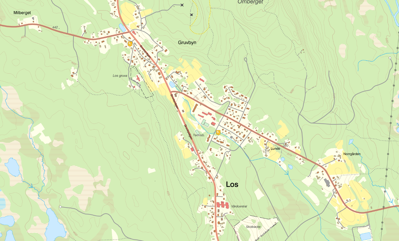 Lekplatser och parker i Los via Kommunkartan - Ljusdals kommun